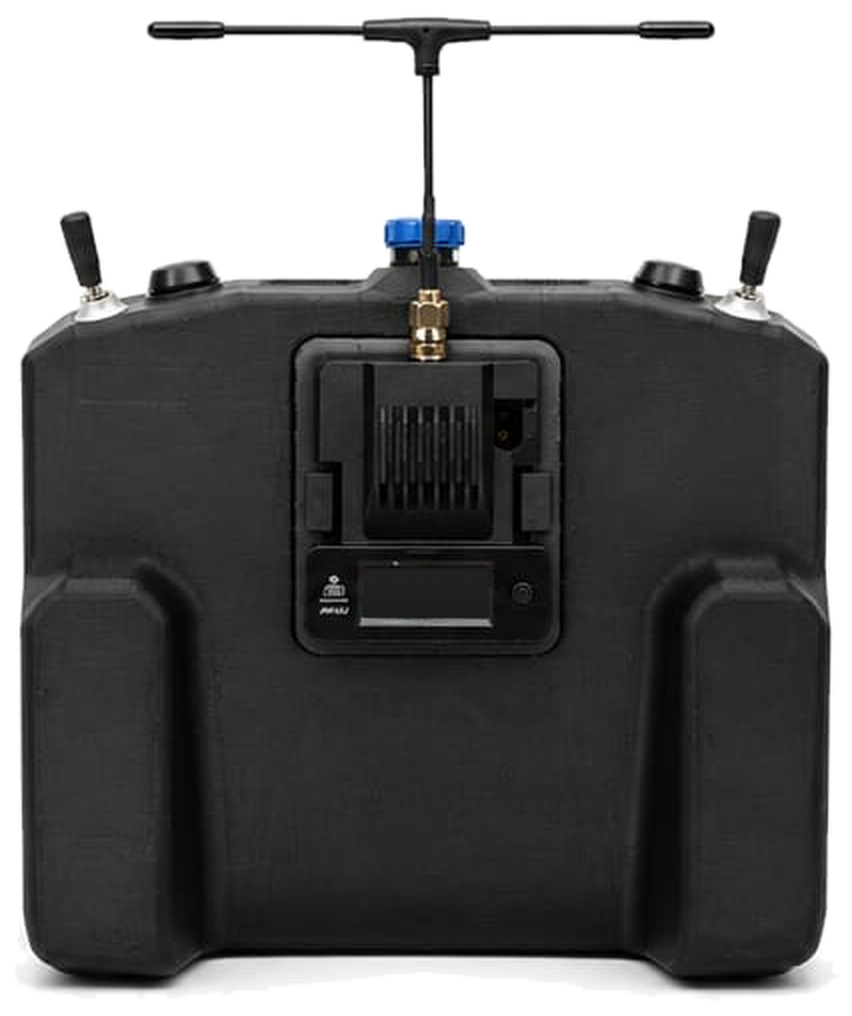 RIKIS controller rear view with numbered callouts for sealed enclosure, chassis, hot-swappable subsystems, power, thermal envelope and EMI